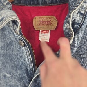 Vintage 80s Levi's Acid Wash Denim Jacket lined 75074-0219 Small